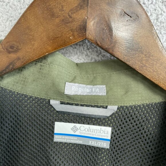 NWOT Columbia Men's XXL Short Sleeve Green Button up Shirt Outdoor - Picture 4 of 7